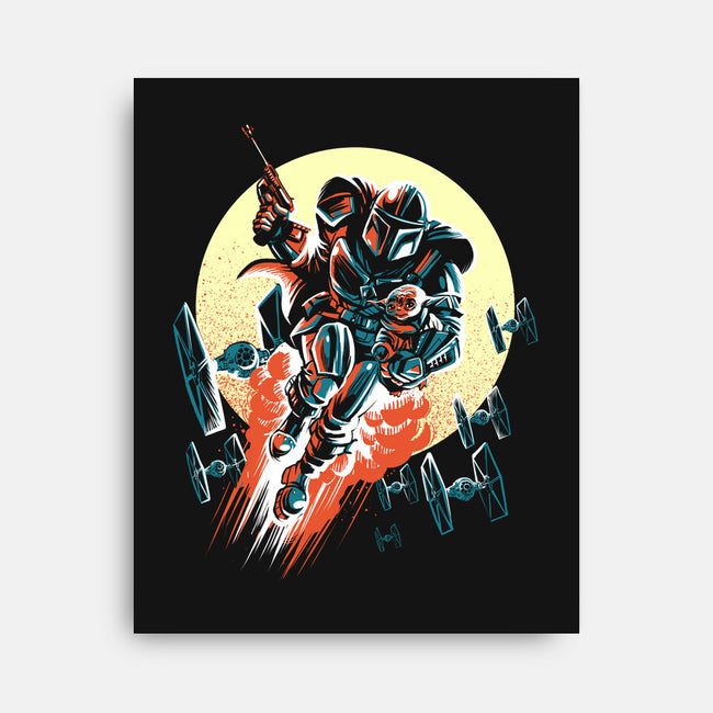 Retro Mando-None-Stretched-Canvas-zascanauta