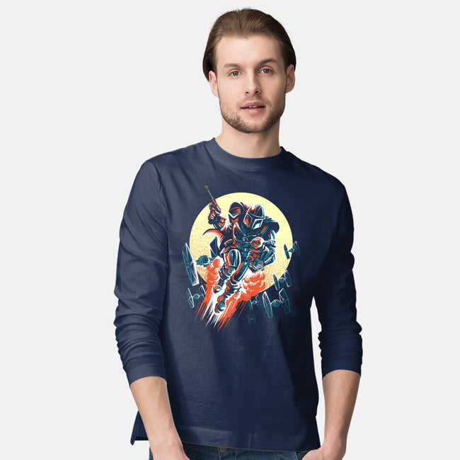 Retro Mando-Mens-Long Sleeved-Tee-zascanauta