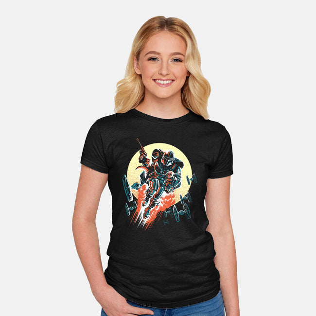 Retro Mando-Womens-Fitted-Tee-zascanauta