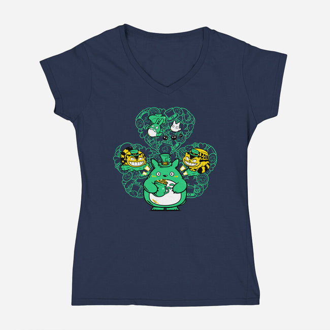 St Paddy's Doodle-Womens-V-Neck-Tee-krisren28