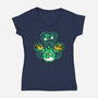St Paddy's Doodle-Womens-V-Neck-Tee-krisren28