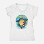 Punch Hug Neighbor-Womens-V-Neck-Tee-zybbhorn