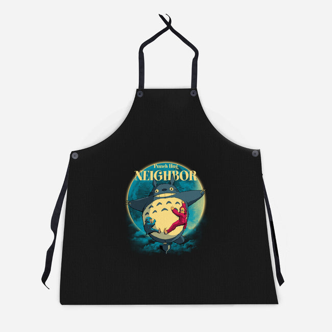 Punch Hug Neighbor-Unisex-Kitchen-Apron-zybbhorn