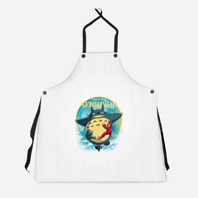 Punch Hug Neighbor-Unisex-Kitchen-Apron-zybbhorn