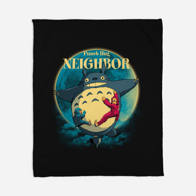 Punch Hug Neighbor-None-Fleece-Blanket-zybbhorn