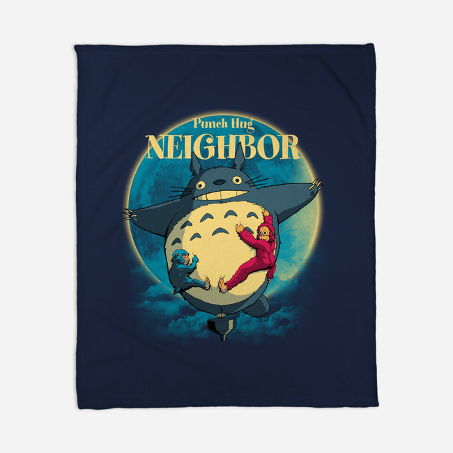 Punch Hug Neighbor-None-Fleece-Blanket-zybbhorn