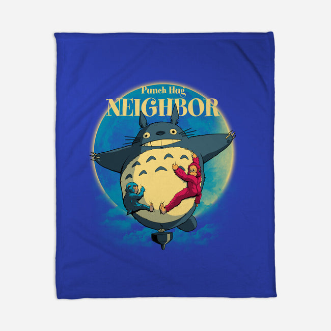 Punch Hug Neighbor-None-Fleece-Blanket-zybbhorn