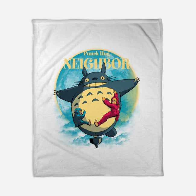 Punch Hug Neighbor-None-Fleece-Blanket-zybbhorn