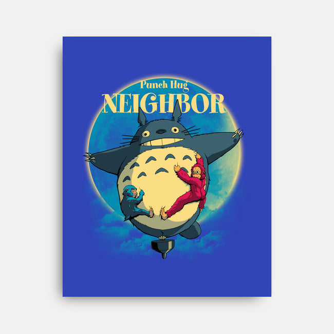 Punch Hug Neighbor-None-Stretched-Canvas-zybbhorn