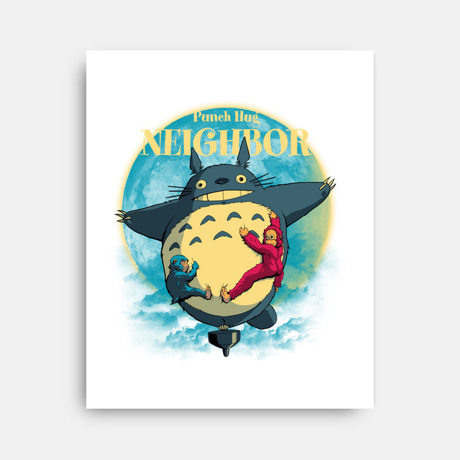 Punch Hug Neighbor-None-Stretched-Canvas-zybbhorn