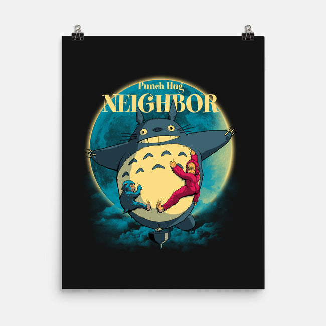 Punch Hug Neighbor-None-Matte-Poster-zybbhorn