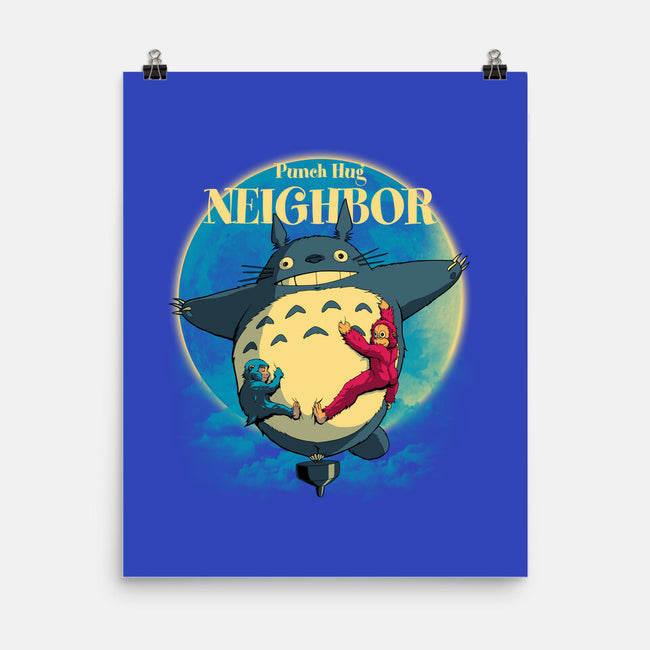 Punch Hug Neighbor-None-Matte-Poster-zybbhorn