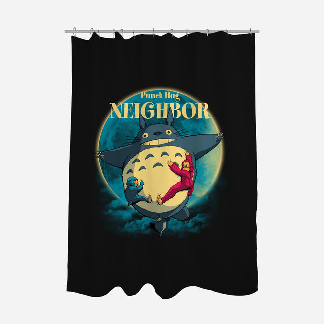 Punch Hug Neighbor-None-Polyester-Shower Curtain-zybbhorn