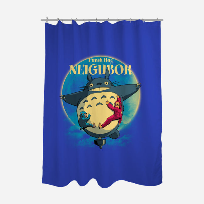 Punch Hug Neighbor-None-Polyester-Shower Curtain-zybbhorn