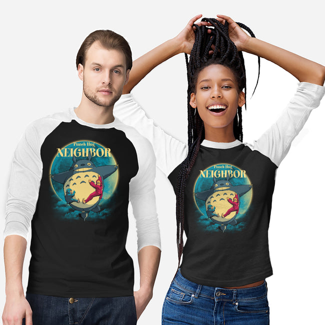 Punch Hug Neighbor-Unisex-Baseball-Tee-zybbhorn