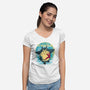 Punch Hug Neighbor-Womens-V-Neck-Tee-zybbhorn