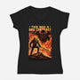 Mutant Hunts Cthulhu-Womens-V-Neck-Tee-Studio Mootant