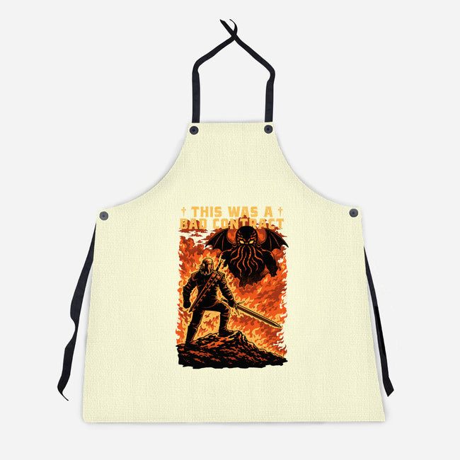 Mutant Hunts Cthulhu-Unisex-Kitchen-Apron-Studio Mootant