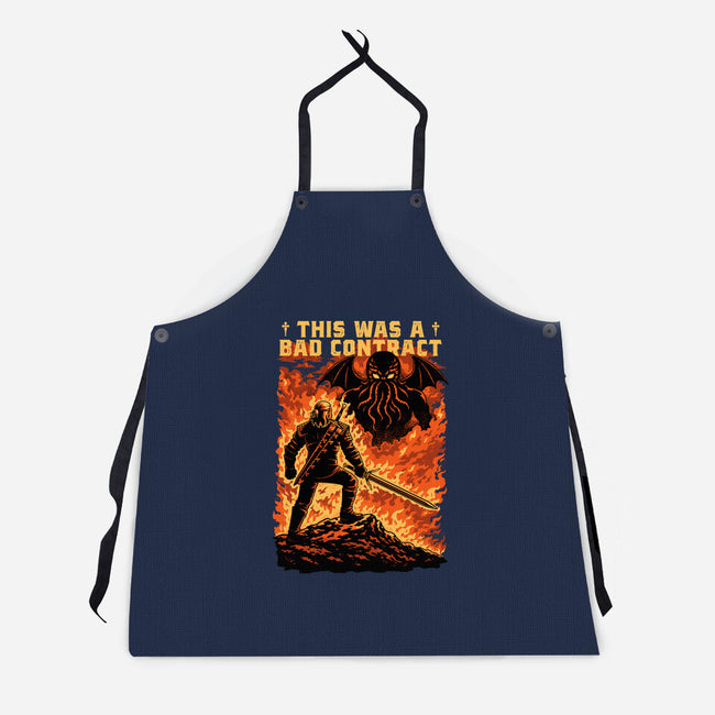 Mutant Hunts Cthulhu-Unisex-Kitchen-Apron-Studio Mootant