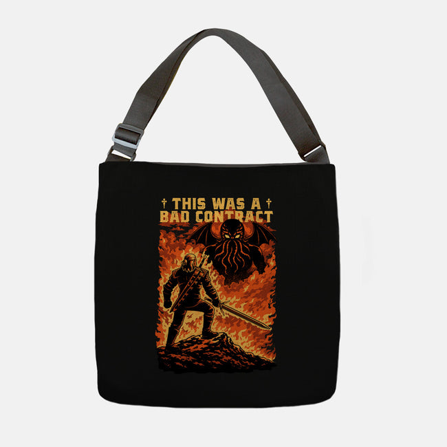 Mutant Hunts Cthulhu-None-Adjustable Tote-Bag-Studio Mootant