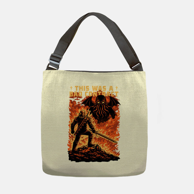 Mutant Hunts Cthulhu-None-Adjustable Tote-Bag-Studio Mootant