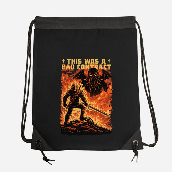 Mutant Hunts Cthulhu-None-Drawstring-Bag-Studio Mootant