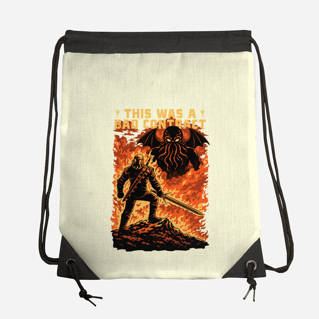 Mutant Hunts Cthulhu-None-Drawstring-Bag-Studio Mootant
