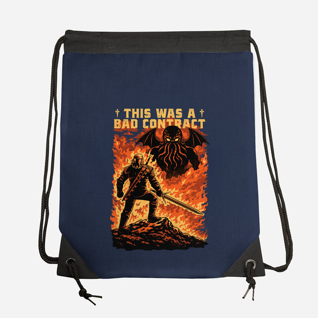 Mutant Hunts Cthulhu-None-Drawstring-Bag-Studio Mootant