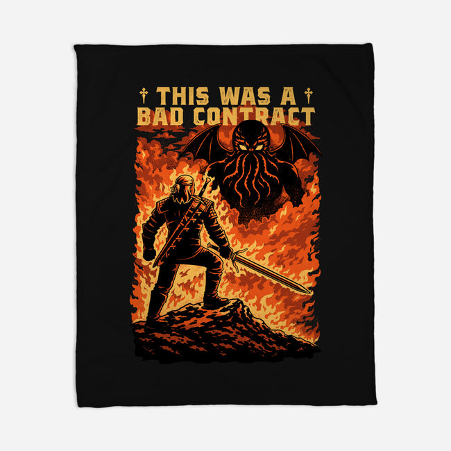 Mutant Hunts Cthulhu-None-Fleece-Blanket-Studio Mootant
