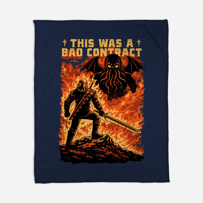 Mutant Hunts Cthulhu-None-Fleece-Blanket-Studio Mootant