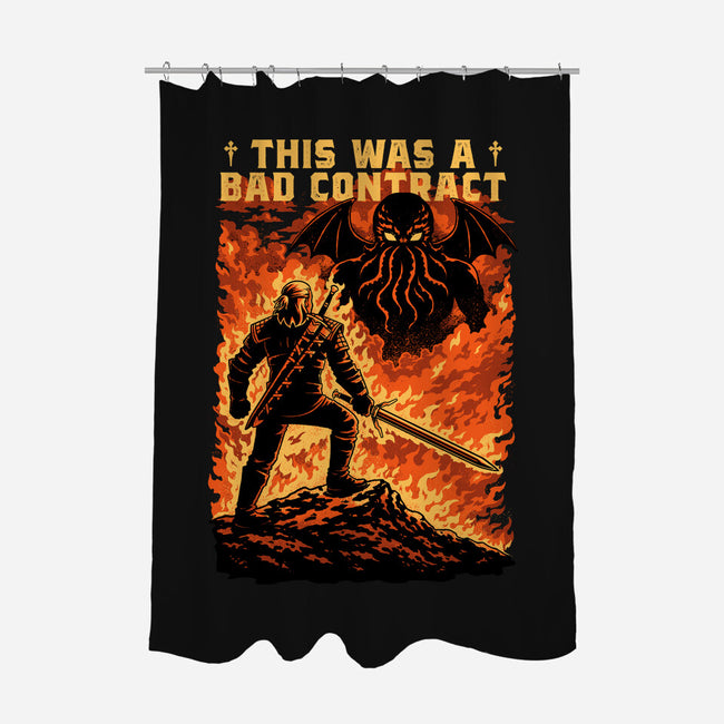 Mutant Hunts Cthulhu-None-Polyester-Shower Curtain-Studio Mootant