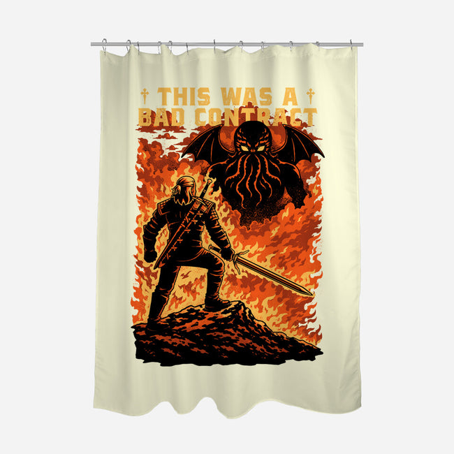 Mutant Hunts Cthulhu-None-Polyester-Shower Curtain-Studio Mootant
