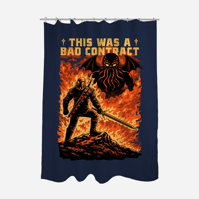 Mutant Hunts Cthulhu-None-Polyester-Shower Curtain-Studio Mootant