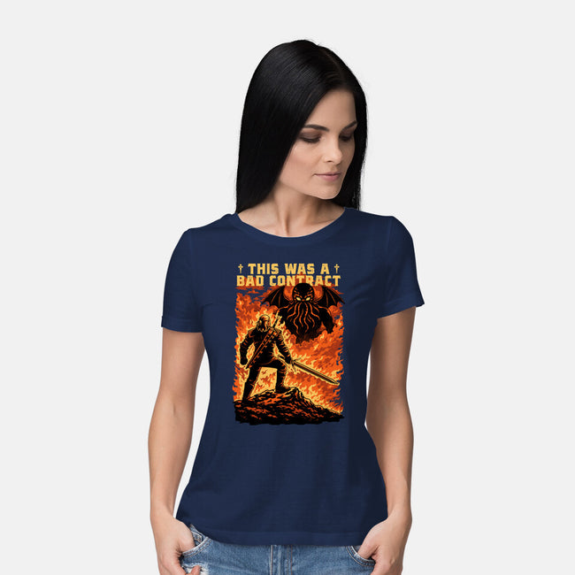 Mutant Hunts Cthulhu-Womens-Basic-Tee-Studio Mootant
