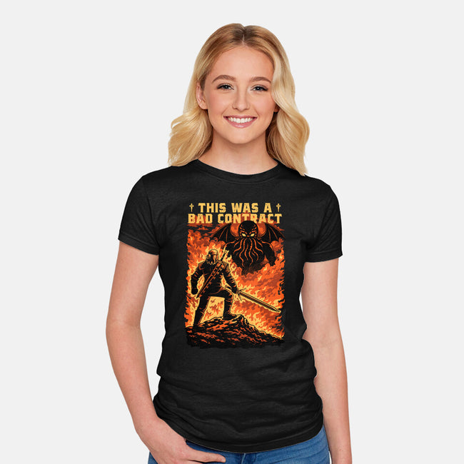 Mutant Hunts Cthulhu-Womens-Fitted-Tee-Studio Mootant