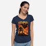 Mutant Hunts Cthulhu-Womens-V-Neck-Tee-Studio Mootant