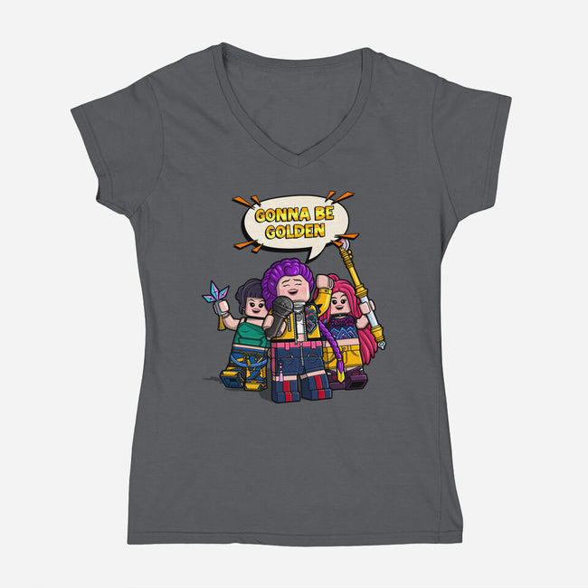 Gonna Be Golden-Womens-V-Neck-Tee-drbutler