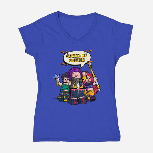 Gonna Be Golden-Womens-V-Neck-Tee-drbutler