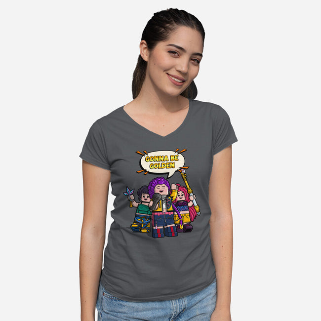 Gonna Be Golden-Womens-V-Neck-Tee-drbutler