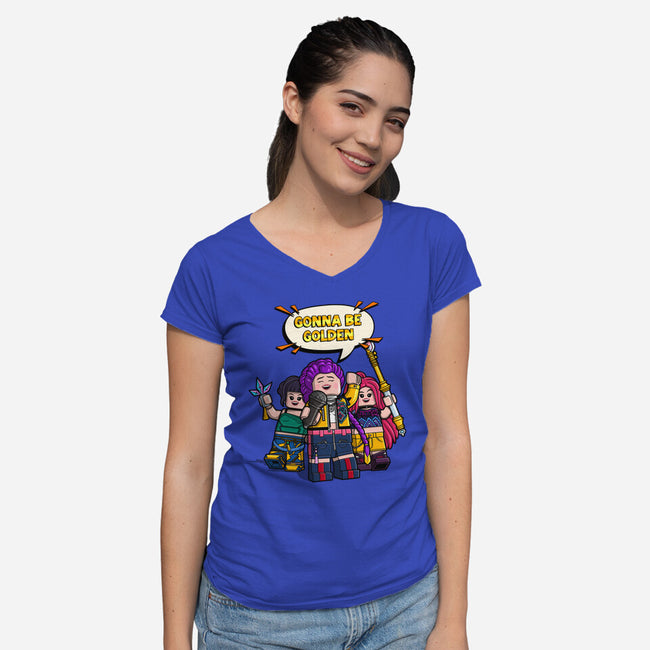 Gonna Be Golden-Womens-V-Neck-Tee-drbutler