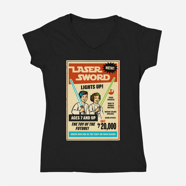Toy Of The Future-Womens-V-Neck-Tee-drbutler