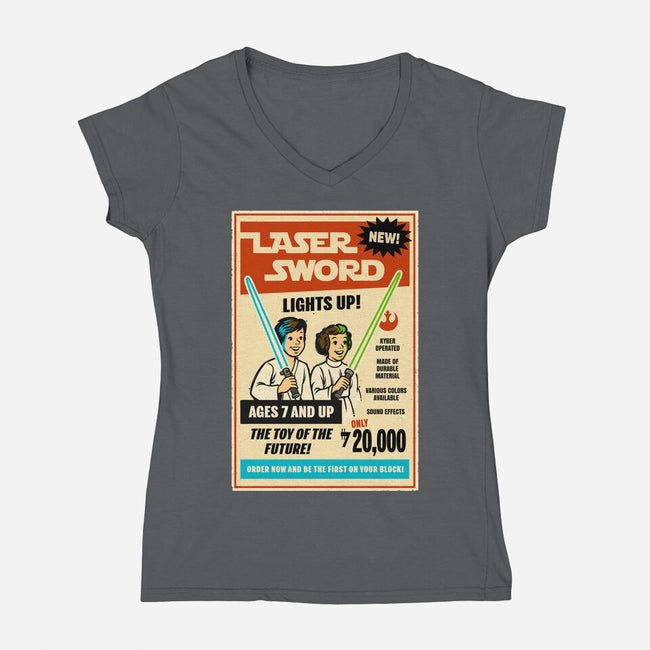 Toy Of The Future-Womens-V-Neck-Tee-drbutler