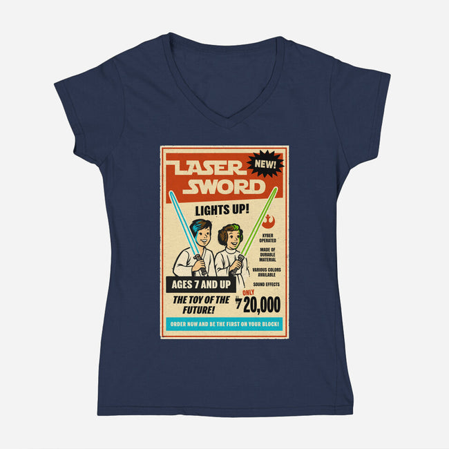 Toy Of The Future-Womens-V-Neck-Tee-drbutler