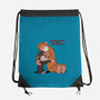 Punch-Kun And Ora-Mama-None-Drawstring-Bag-joerawks