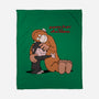 Punch-Kun And Ora-Mama-None-Fleece-Blanket-joerawks