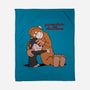 Punch-Kun And Ora-Mama-None-Fleece-Blanket-joerawks
