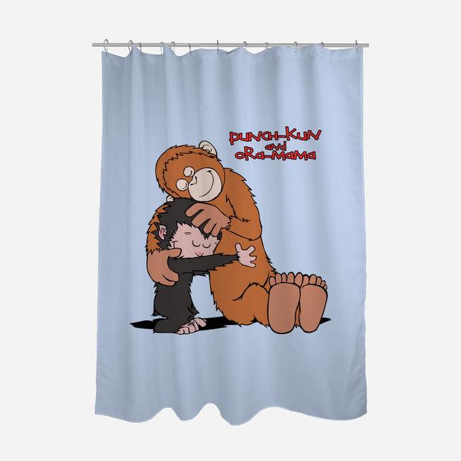 Punch-Kun And Ora-Mama-None-Polyester-Shower Curtain-joerawks