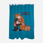 Punch-Kun And Ora-Mama-None-Polyester-Shower Curtain-joerawks