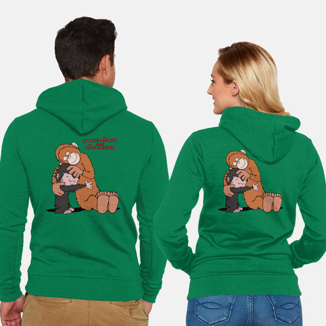Punch-Kun And Ora-Mama-Unisex-Zip-Up-Sweatshirt-joerawks