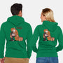 Punch-Kun And Ora-Mama-Unisex-Zip-Up-Sweatshirt-joerawks